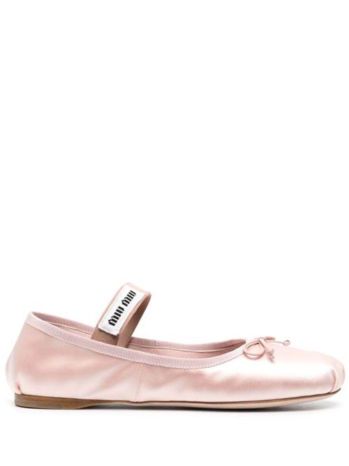 Light pink satin ballerina MIU MIU | 5F794DF-DX05QU6F0615